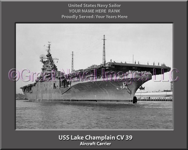 USS Lake Champlain CV 3 Personalized Photo on Canvas9