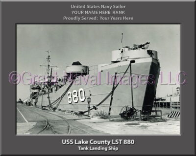 USS Lake County LST 880 Personalized Navy Ship Photo