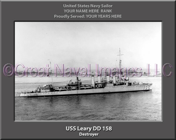 USS Leary DD 158 Personalized Navy Ship Photo ⋆ US Navy Veteran Memories