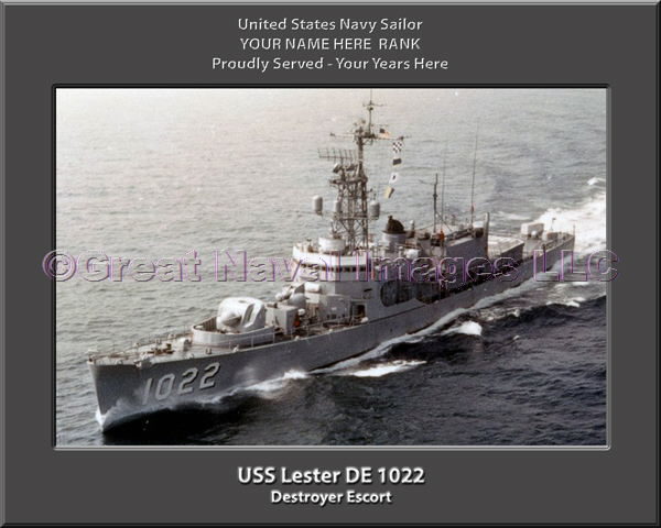 USS Lester DE 1022 Personalized Navy Ship Photo