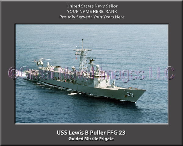 USS Lewis B Puller FFG 23 Personalized Ship Photo on Canvas