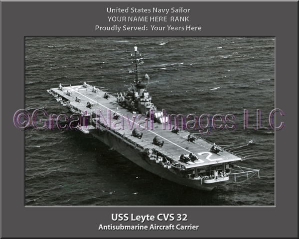 USS Leyte CV 32 Personalized Photo on Canvas