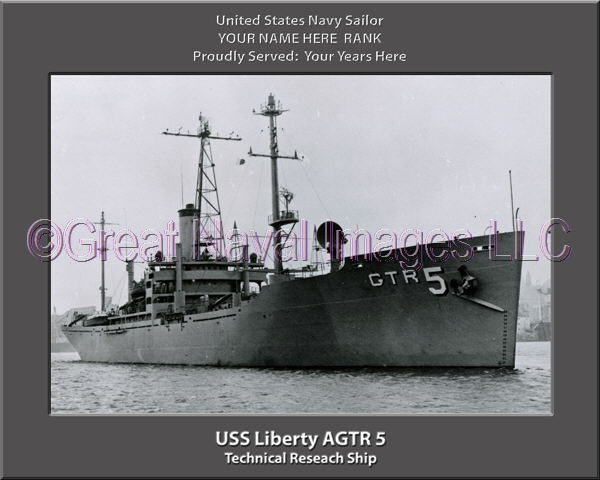 USS Liberty AGTR 5 Personalized Photo on Canvas