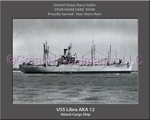 USS Libra AKA 12 Personalized Navy Ship Photo