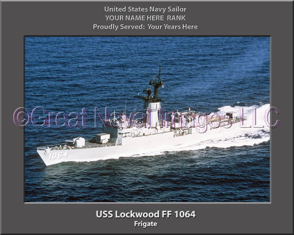 USS Lockwood FF 1064 Personalized Ship Photo on Canvas