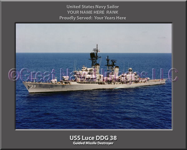USS Luce DDG 38 Personalized Navy Ship Photo