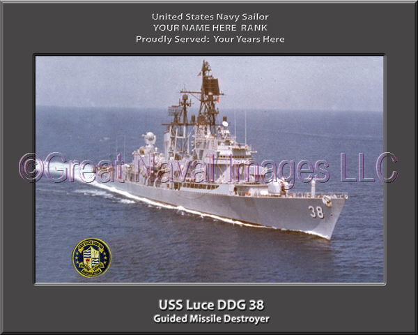 USS Luce DDG 38 Personalized Navy Ship Photo