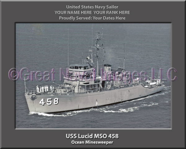 USS Lucid MSO 458 Personalized Photo on Canvas