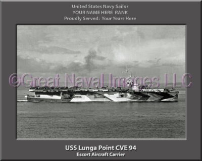 USS Lunga Point CVE 94 Personalized Photo on Canvas