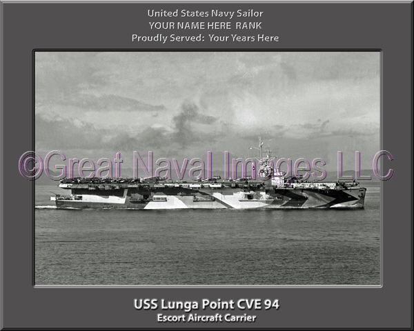 USS Lunga Point CVE 94 Personalized Photo on Canvas