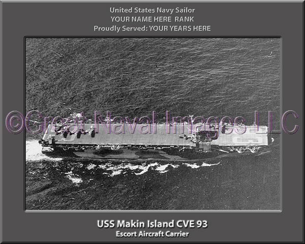 USS Makin Island CVE 93 Personalized Photo on Canvas