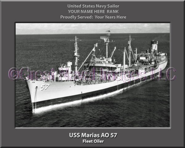 USS Marias AO 57 Personalized Navy Ship Photo