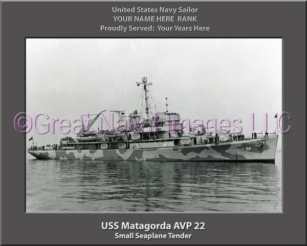 USS Matagorda AVP 22 Personalized Navy Ship Photo
