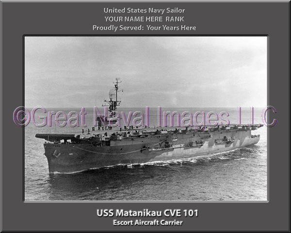 USS Matanikau CVE 101 Personalized Photo on Canvas