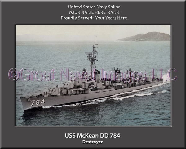 USS McKean DD 784 Personalized Navy Ship Photo