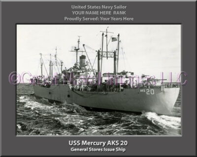 USS Mercury AKS 20 Personalized Navy Ship Photo
