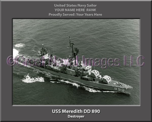 USS Meredith DD 890 Personalized Navy Ship Photo