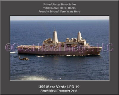 USS Mesa Verde LPD 19 Personalized Navy Ship Photo