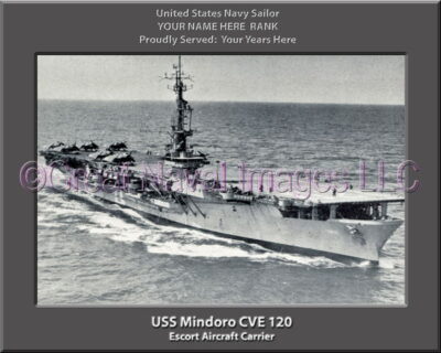 USS Mindoro CVE 120 Personalized Photo on Canvas
