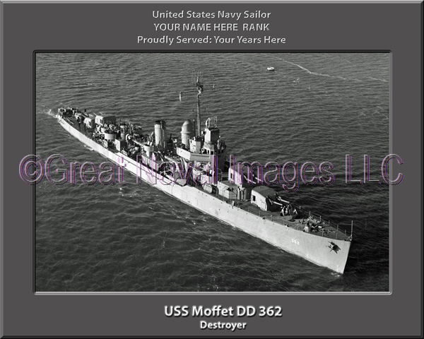 USS Moffet DD 362 Personalized Navy Ship Photo