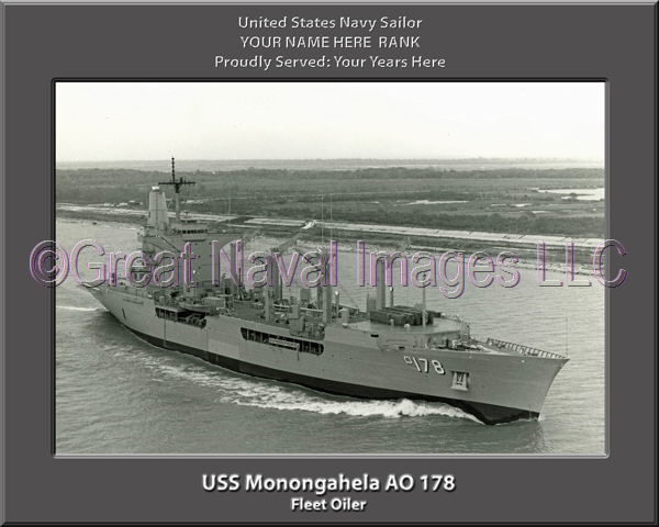 USS Monongahela AO 178 Personalized Navy Ship Photo