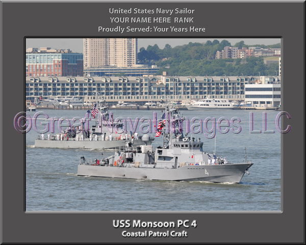 USS Monsoon PC 4 Personalized Photo on Canvas
