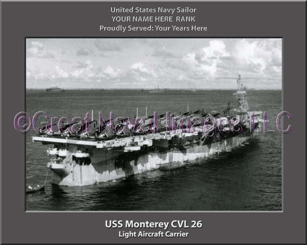 USS Monterey CVL 26 Personalized Photo on Canvas
