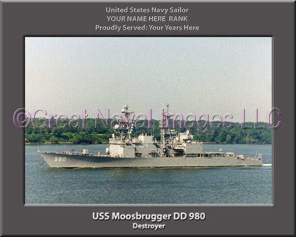 USS Moosbrugger DD 747 Personalized Navy Ship Photo