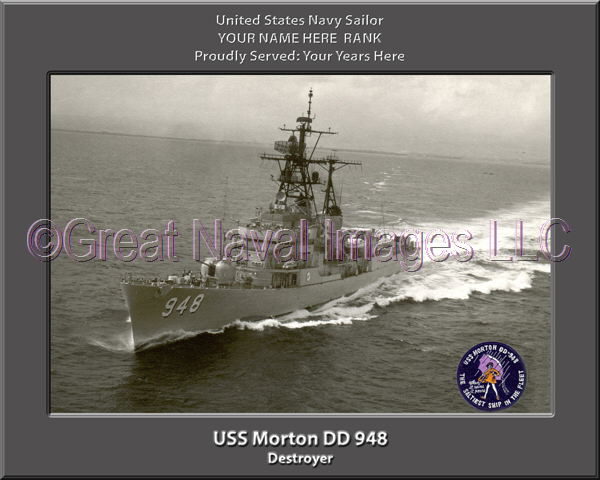 USS Morton DD 948 Personalized Navy Ship Photo