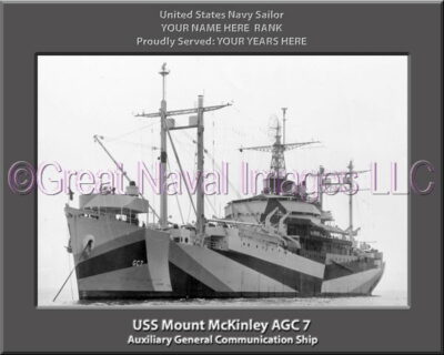 USS Mount McKInley AGC 7 Personalized Navy Ship Photo