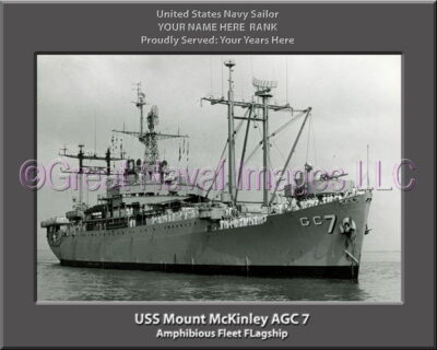 USS Mount McKinley AGC 7 Personalized Navy Ship Photo