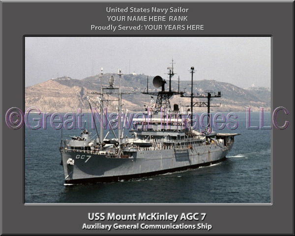 USS Mount Mckinley AGC 7 Personalized Navy Photo