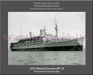 USS Mount Vernon AP 22 : Personalized Navy Ship Photo ⋆ Personalized US ...