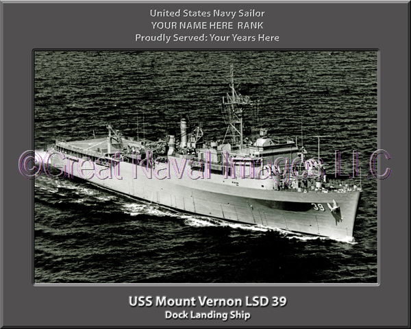 USS Mount Vernon LSD 39 Personalized Navy Ship Photo