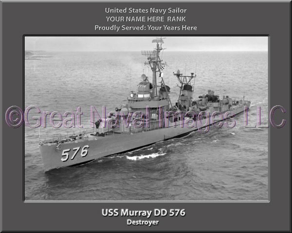 USS Murray DD 576 Personalized Navy Ship Photo 3 ⋆ Personalized US