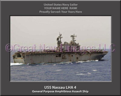 USS Nassau LHA 4 Personalized Navy Ship Photo