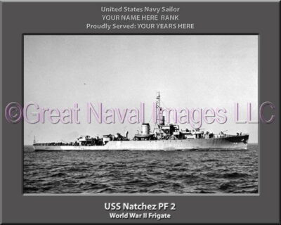 USS Natchez PF 2 Personalized Navy Ship Photo
