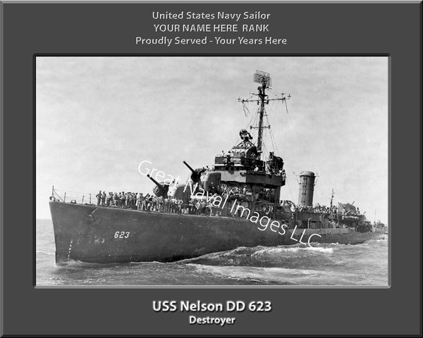 USS Nelson DD 623 Personalized Navy Ship Photo