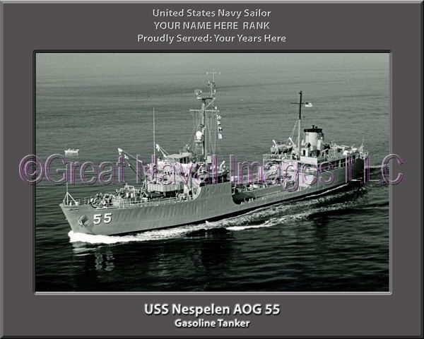 USS Nespelen AOG 55 Personalized Navy Ship Photo