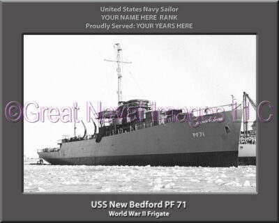 USS New Bedford PF 71 Personalized Navy Ship Photo