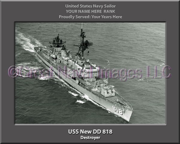 USS New DD 818 Personalized Navy Ship Photo