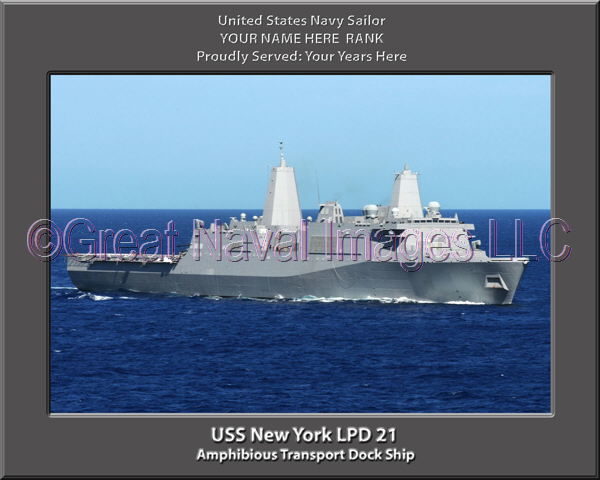 USS New York LPD 21 Personalized Navy Ship Photo