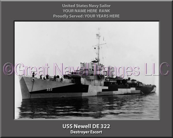 USS Newell DE 322 Personalized Navy Ship Photo