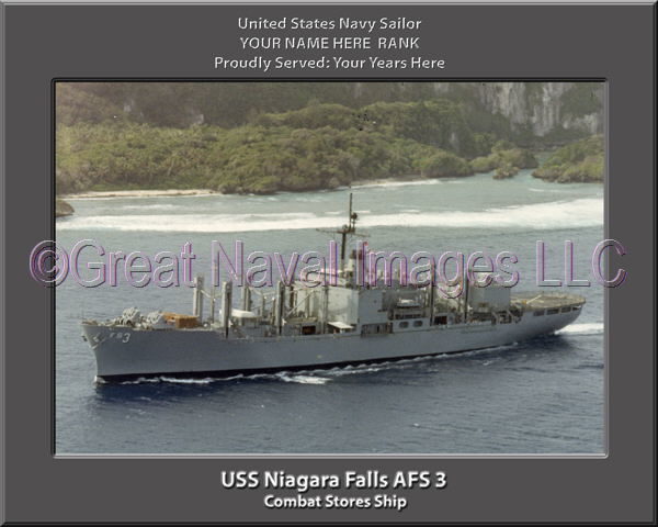 USS Niagara Falls AFS 3 Personalized Navy Ship Photo