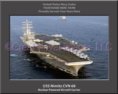 USS Nimitz CVN 68 Personalized Photo on Canvas