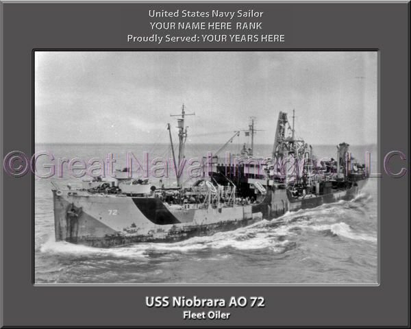 USS Niobrara AO 72 Personalized Navy Ship Photo