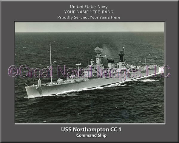 USS Northampton CC 1 Personalized Navy Ship Photo Printed on Canvas