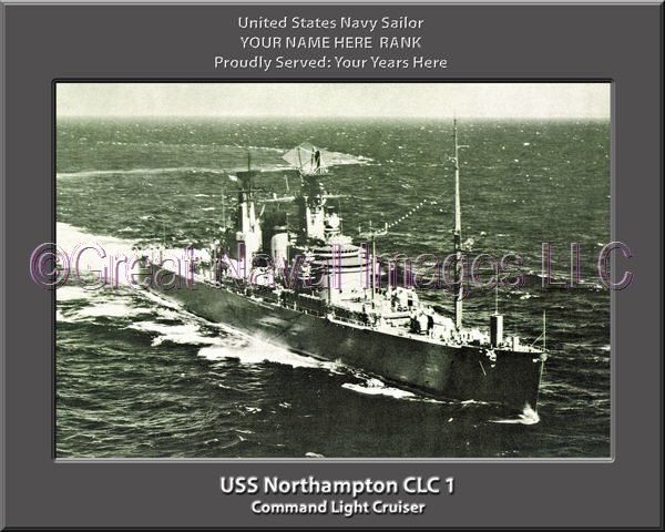 USS Northampton CLC 1 Personalized Navy Ship Photo Printed on Canvas
