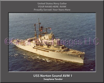 USS Norton Sound AVM 1 Personalized Navy Ship Photo