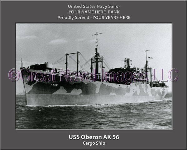 USS Oberon AK 56 Personalized Navy Ship Photo